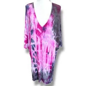 Free People Crushed Galaxy Tie Dye Tunic EUC